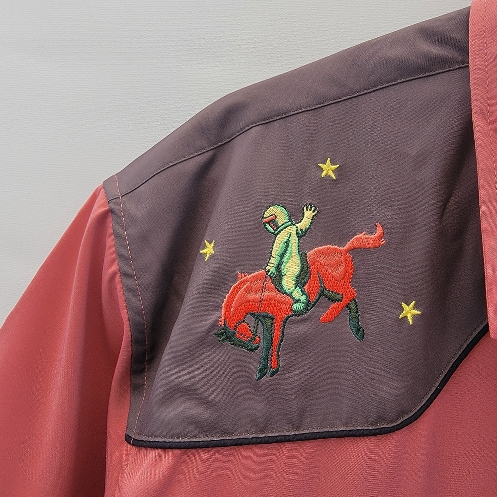 RVLTS x Justin Warner Collab Cowboy Roper Shirt Mens Medium Western Embroidered - Picture 5 of 14
